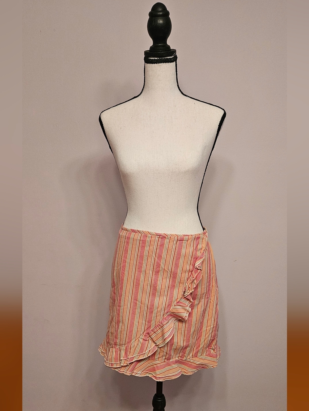 ​Vintage Venezia Lane Bryant Striped Ruffle Skort Plus Size 24